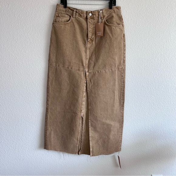 Reformation Tan Denim Skirt - Picture 2 of 15